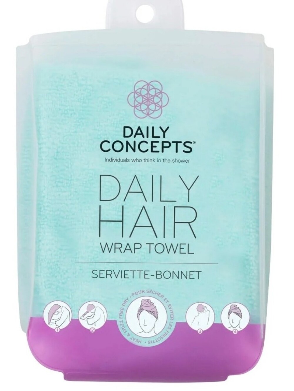 Daily Concepts Blue Daily Hair Towel Wrap-NEW!